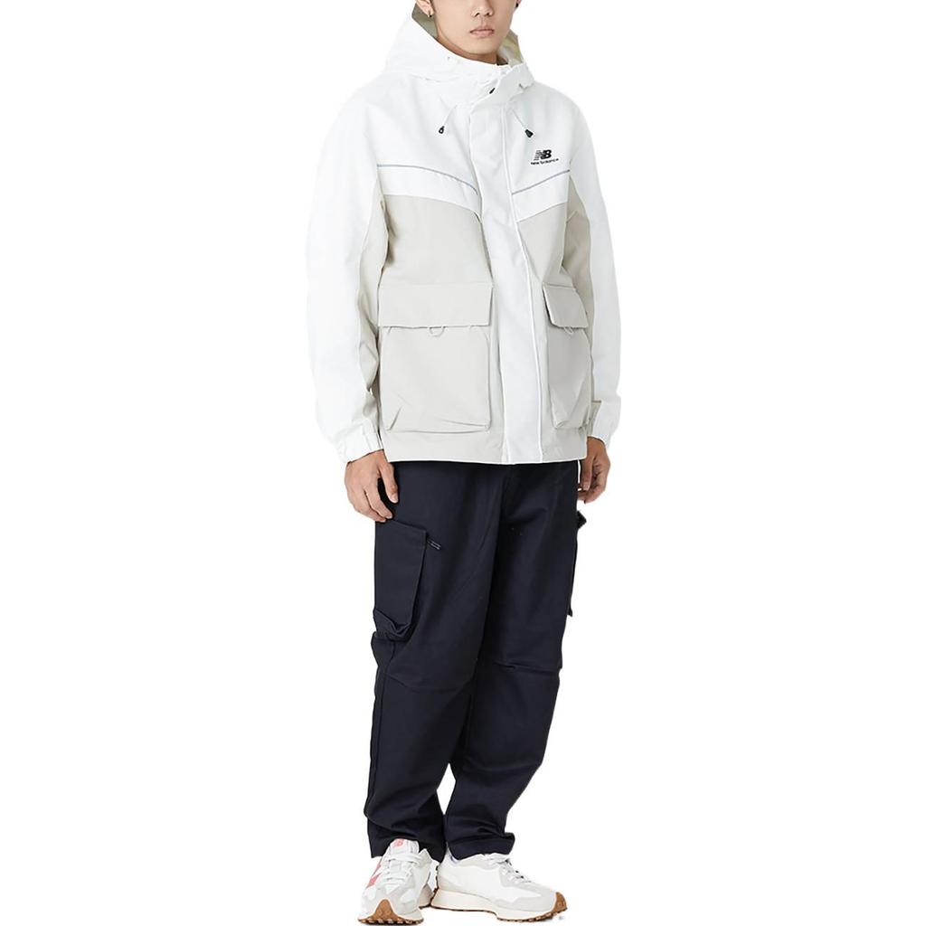 New Balance Ветрозащитная тканая куртка с капюшоном Хаки 5AC39333-LBE