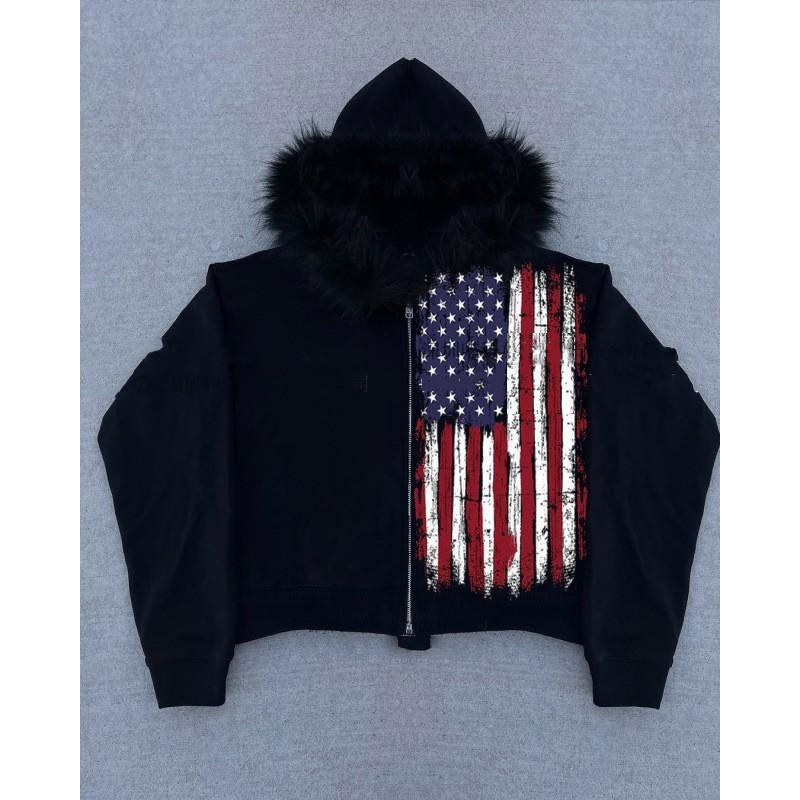 Oversized Hooded Sweatshirt Long Sleeve Graphic Print Streetwear Teens