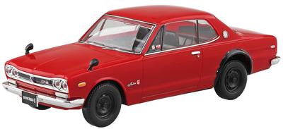 Aoshima Bunka Kyozai Rakupla Сборная модель из красного пластика Nissan C10 Skyline. (АОСИМА) 1/32 №16-RD 2000GT-R Предварительно окрашенный (Автомобиль)