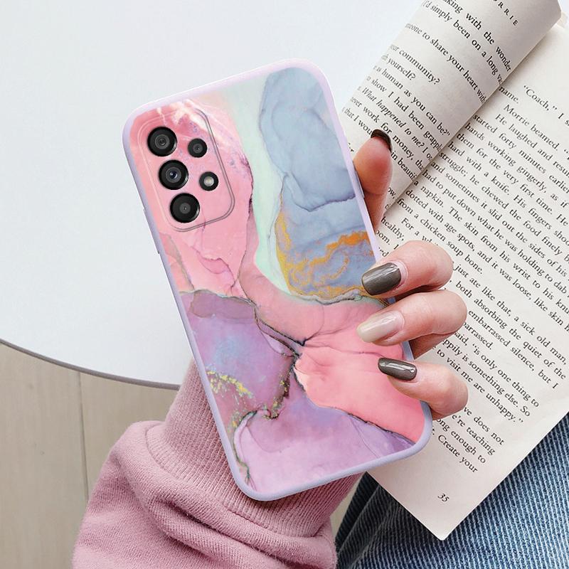 Чехол для Samsung Galaxy A53 5G A 53 Задняя крышка Защитный силиконовый Funda Модный Мраморный Каменный Текстурный Coque для Samsung A53 Capa