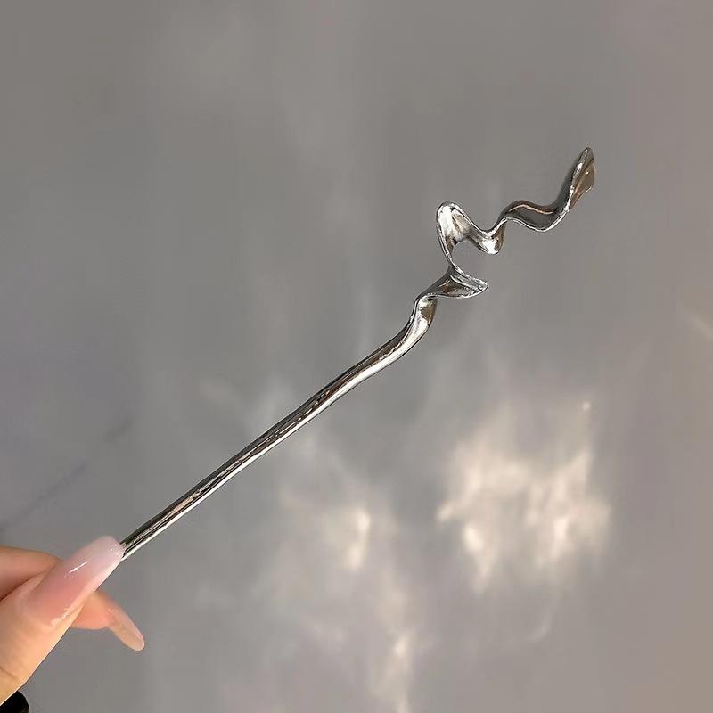 Новые металлические U-образные лунные палочки для волос для женщин, винтажные элегантные китайские заколки для волос с черными кристаллами, аксессуары для волос для самостоятельной прически, подарки