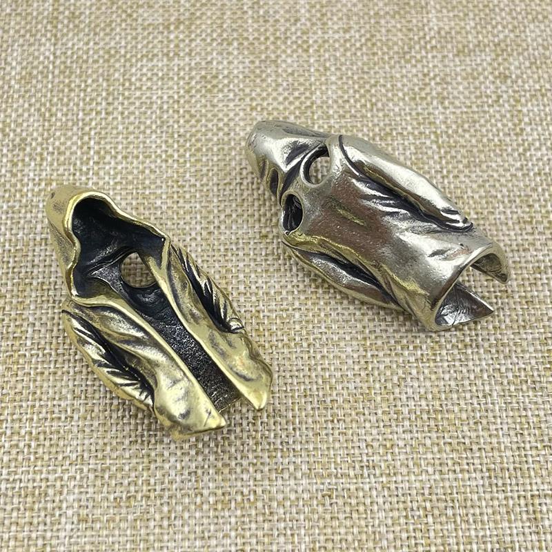 Винтажные латунные бусины для ножа-плаща EDC DIY плетеные браслеты из паракорда подвески аксессуары Инструмент для улицы подвески обереги