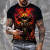Summer Fashion Gothic Skull 3D Print T-Shirts Streetwear Men Harajuku Casual Oversized O-Neck T Shirt Tees Tops Clothing