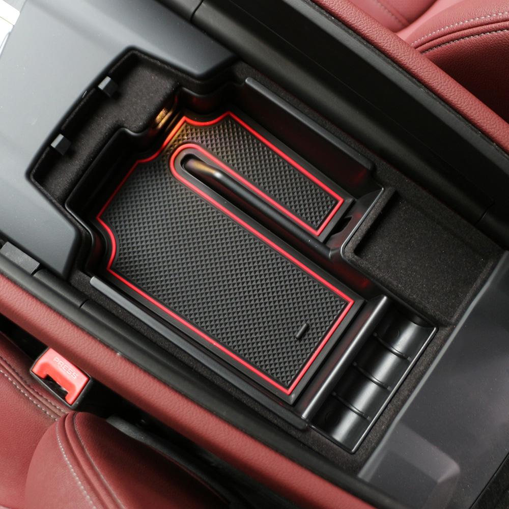 Car Armrest Storage Box For BMW 5 Series G30 G31 2020-2023 Central Control Organizer Tray Auto ABS Interior Accessories