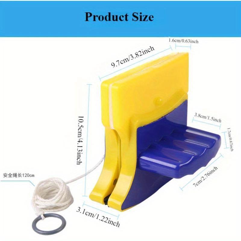 Прочный магнитный очиститель стекла Двусторонний скребок Бытовая уборка с веревкой 1,2 м Страховочный шнур для мытья окон в ванной