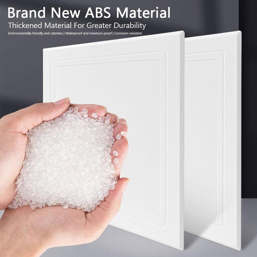 Inspection Port Self-adhesive Access Panel Door White Plastic Inspection Hole Removable Hinged Access Hatch Doors Wall Ceiling