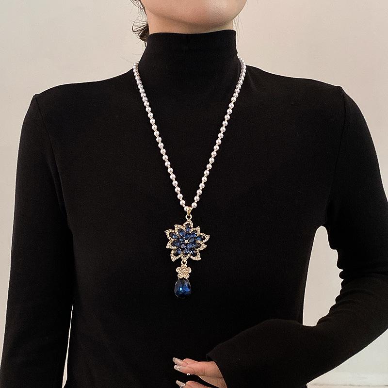 Ожерелье из бисера, длинная винтажная веревка в стиле бохо, ломтик цепи, каменные подвески, богемные этнические женщины