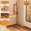 Solid Wood Floor Standing Clothes Rack