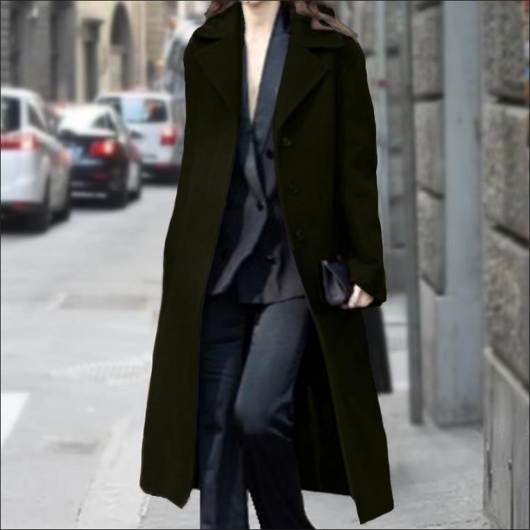 2024 осень-зима европейская станция длинное большое шерстяное женское пальто шерстяное пальто качество волос