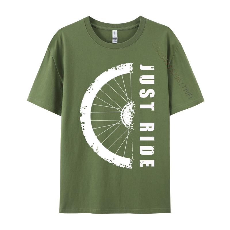 Just Ride Mtb Mountain Bike Simple Style Cotton Unisex Tshirt Comics Tops Shirts New Coming Casual Top Tshirts