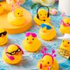 50 Sets Rubber Duck Cute Rubber Duck Bath Party Toys Bathtub Toys Shower Car Dashboard Decorations With Mini Sunglasses Swim