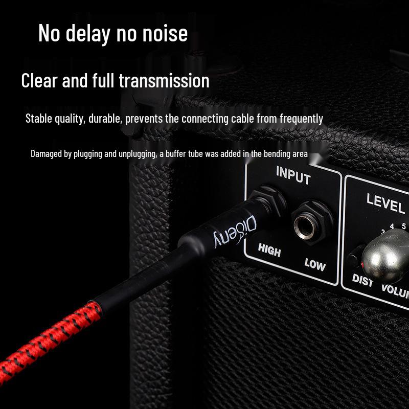 Noise-Cancelling 6.5mm Guitar Patch Cable - 3m/10m for Electric/Bass/Acoustic Amplifiers