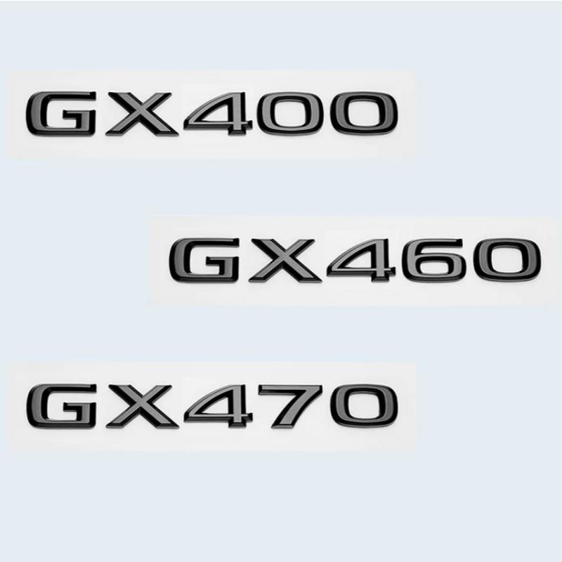 3D Trunk Emblem Badge Sticker for Lexus GX400 GX460 GX470 Letters Rear Logo ABS Chrome Silver/Glossy Black ABS1