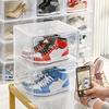 Yousheng Clear Shoe Storage Box with Magnetic Door Large Capacity Stackable Transparent Dustproof Shoe Display Organizer Container