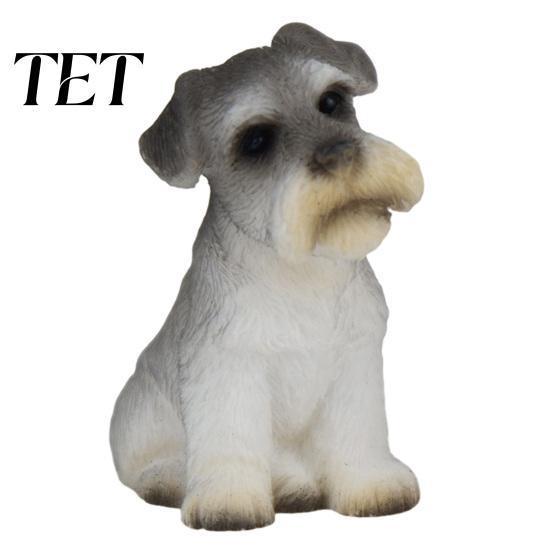 Decorative Resin Statues Cute Puppy Figurine, Ornament for Desk And Car Decor, Small Garden Realistic Dog Figurines, Miniature Animal Statue