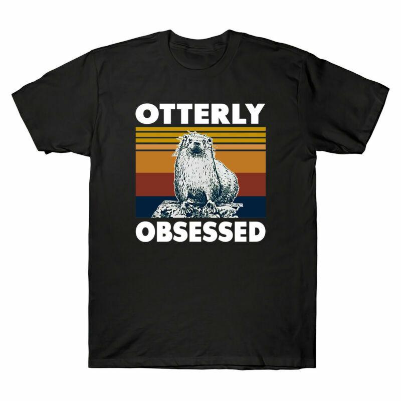 Obsessed Cotton Gift Pattern Tshirt Tee Vintage Otterly Unisexs Funny