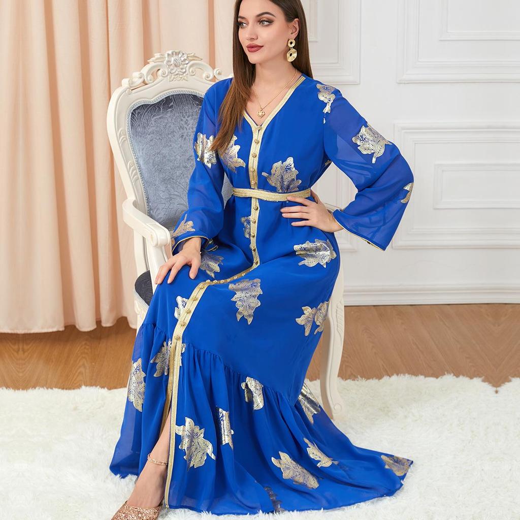 3203 Абая для женщин с Ближнего Востока с горячим тиснением - Модное платье на четыре сезона