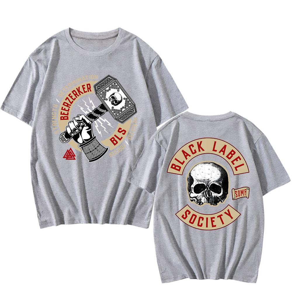 Black Label Society Beerzerker Футболка Хлопковая С Коротким Рукавом Свободная Футболка Унисекс Одежда Тяжелый Ментальный Хип-Хоп Футболки