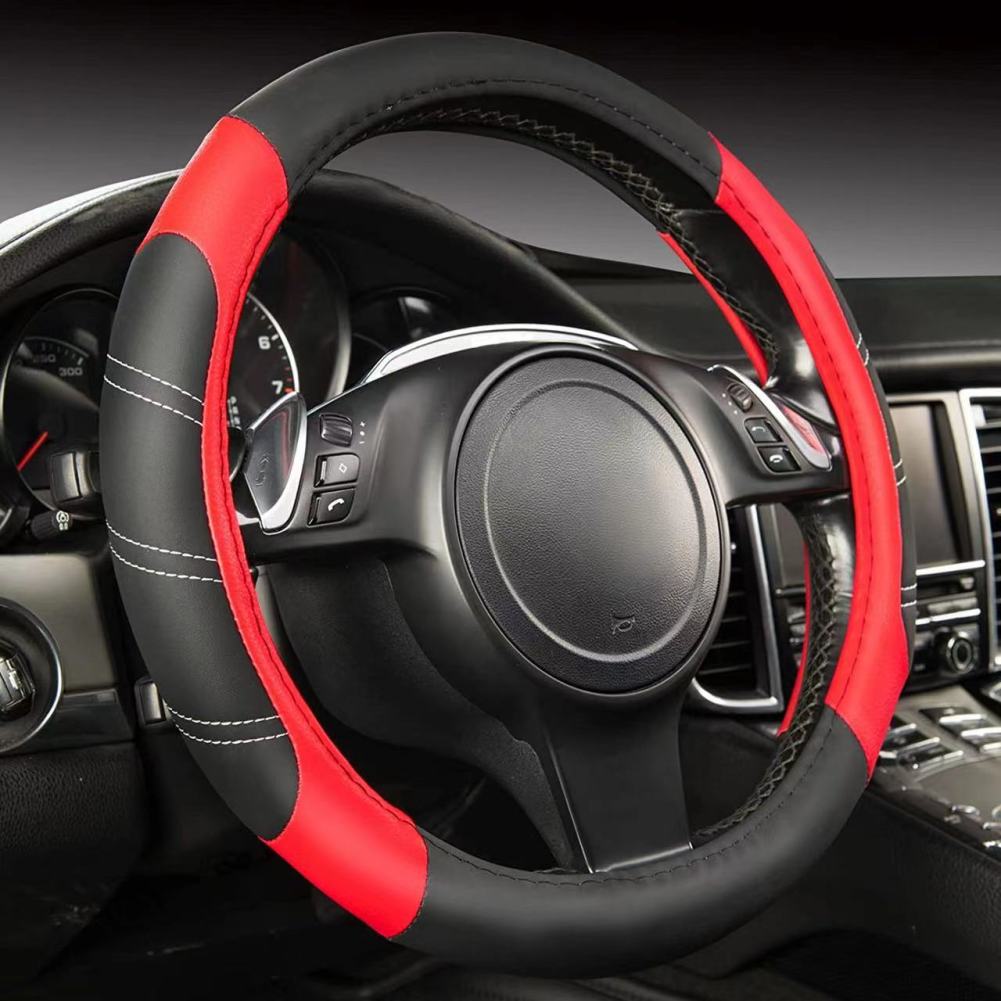 Универсальный чехол на руль автомобиля 14,5-15 дюймов из микрофибры, мягкая противоскользящая защита рулевого колеса, автомобильные аксессуары