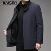 Kaiser Men's Mink Collar Mid-Length Down Jacket with Rabbit Fur Lining