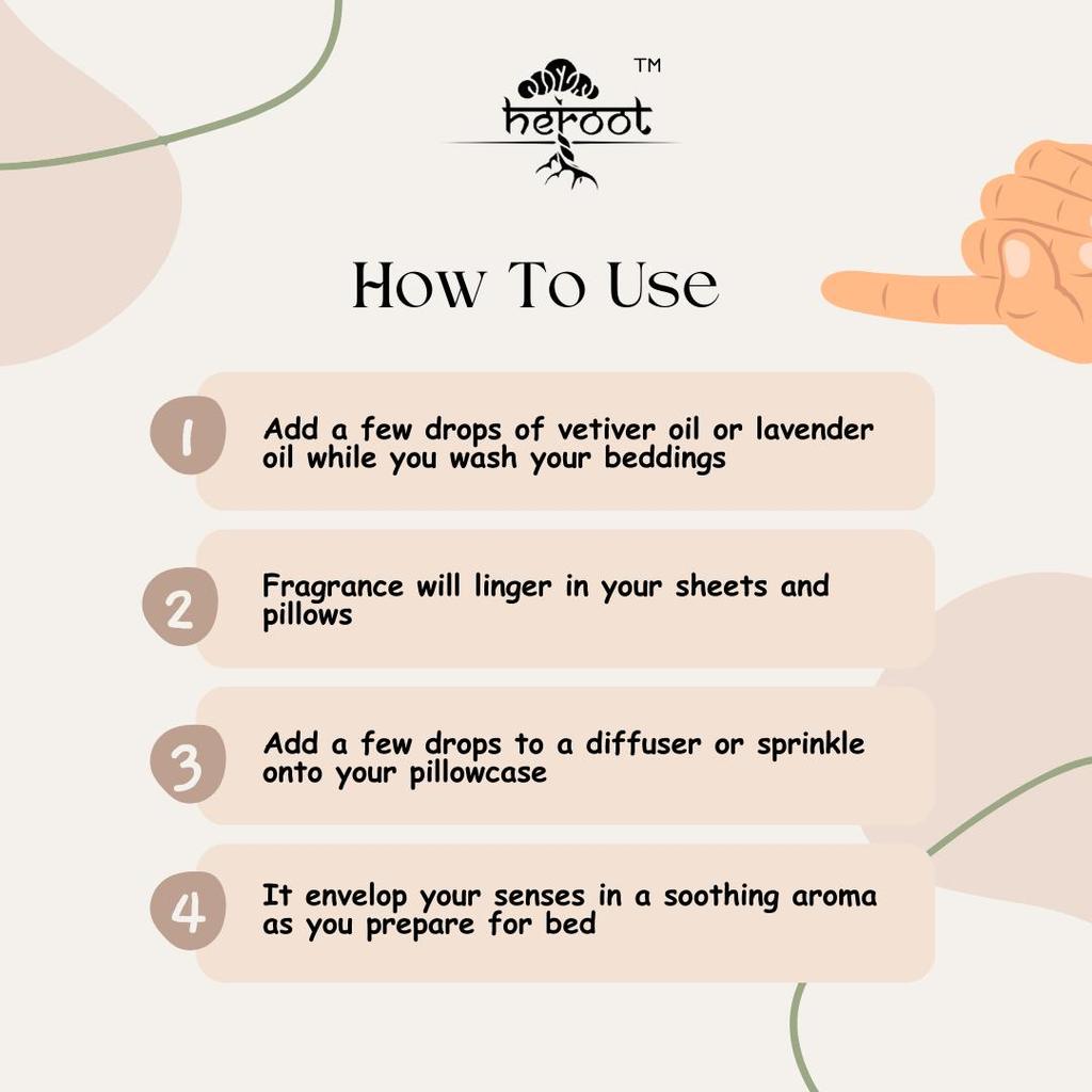 Heroot Ароматерапевтический набор для сна | Эфирные масла лаванды и ветивера