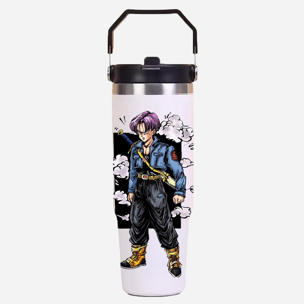 30oz Large Capacity Portable Car Cup Stainless Steel Thermos Cup with Straw Handle Travel Sports Water Bottle Vacuum Flask gift