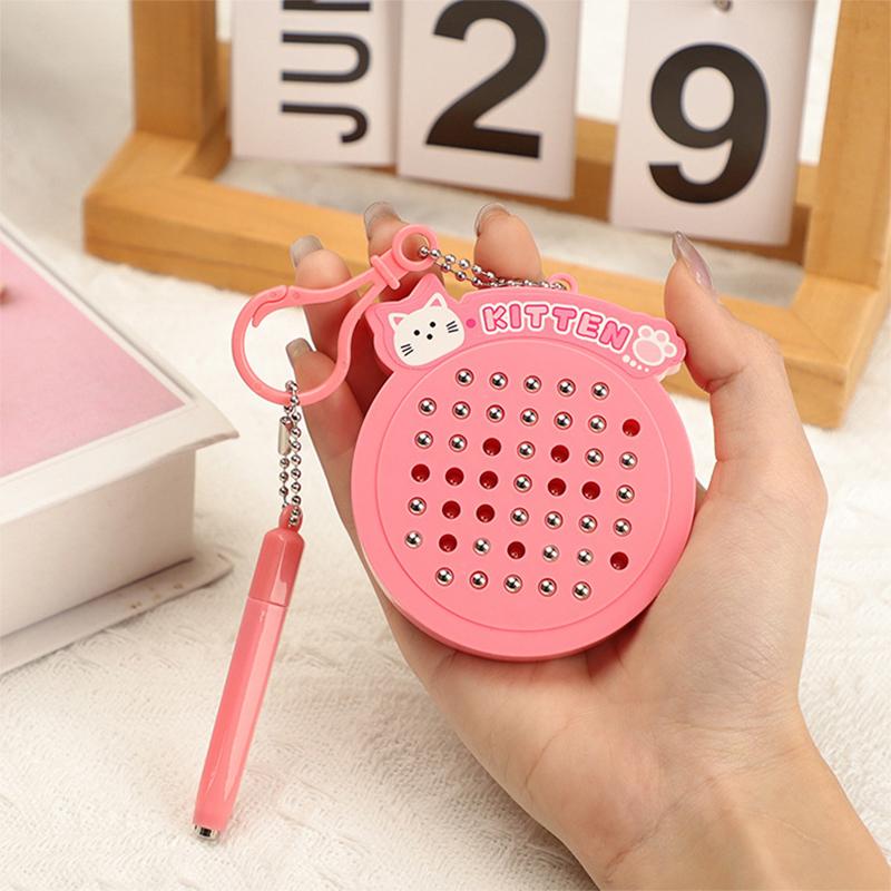 Нетоксичная милая мультяшная доска для рисования стальными шариками Kawaii игрушка для рисования каракулей для детей Подвеска-брелок для сумки пары Забавный подарок на день рождения для детей