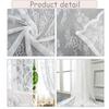 1 шт. Белая Тюлевая Штора для Окна Полиэстер Полупрозрачная Цветочная Кружевная Штора для Двери Идеально для Декора Спальни и Гостиной