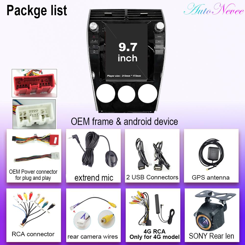 9,7-дюймовый Android 14 для Mazda 6 2004 - 2015 автомобильный радиоприемник видео беспроводной Carplay авто стерео мультимедиа навигация GPS 4G WIFI SWC