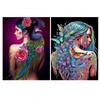 Квадратный круглый 5DDIY Алмазная картина Фэнтези Павлин Женщина Алмазная мозаика Вышивка Цветок Алмазная вышивка крестом Настенное искусство