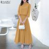 Women 3/4 Sleeve Blouse and Skirts Summer Two Piece Suit Sets