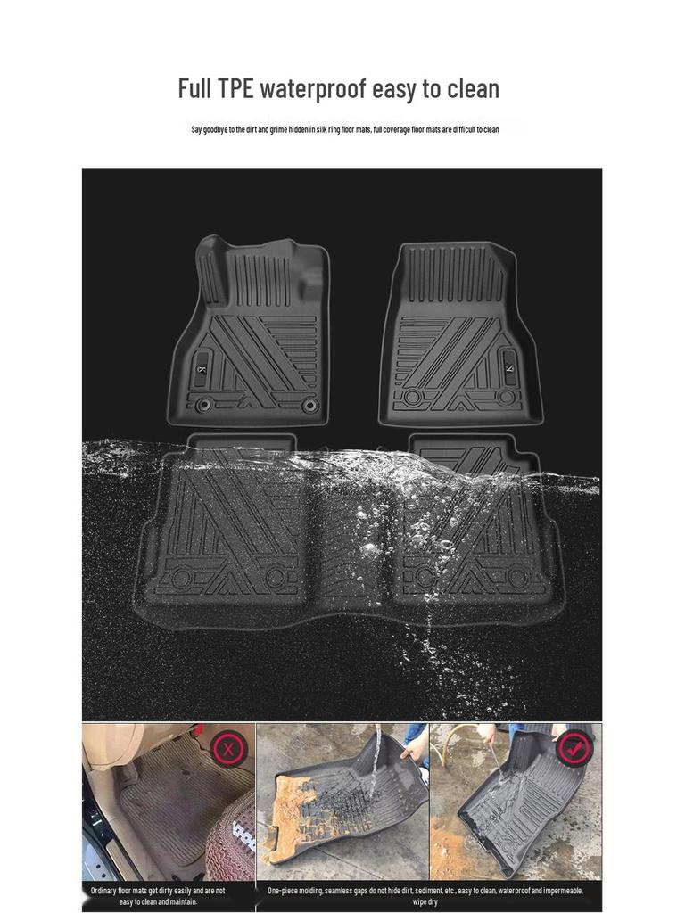 Non-slip TPE Full Coverage Floor Mats for Geely Xingyue, Emgrand, Vision, Haoyue, Binrui, Borui