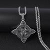 Celtic Knot Stainless Steel Pattern Witch Knot Pendant Necklaces for Men Women Lucky Jewelry