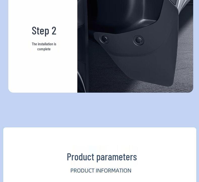 Безсверлильные брызговики для Tesla Model Y - Модификация экстерьера в оригинальном стиле