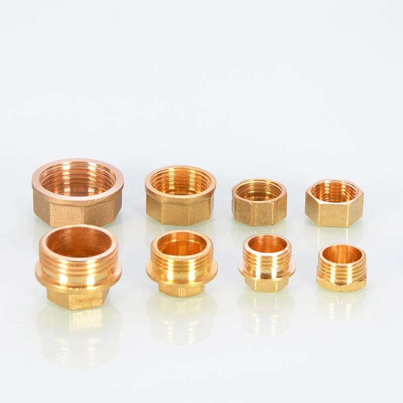 1~10 шт. 1/2" 3/4" 1" BSP Латунная Заглушка Резьбовая Заглушка Конечная Заглушка для Водопроводной Трубы Фитинг Резьба Наружная Шестигранная Головка Заглушка