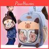 Children Capybara Themed Backpack Breathable Lightweight Cute Schoolbag Cartoon