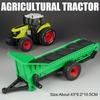 1:Масштаб 24 Сельскохозяйственный конвейерная лента Сплав Модель трактора Игрушка Металлический корпус Резиновые шины Колеса Рулевое управление Миниатюрные модели Хобби Подарки