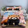 Red panda, cherry blossoms. Bedding sets Duvet cover sets Duvet covers Pillowcases(1 * Duvet Cover 2 * Pillowcases without duvet insert)