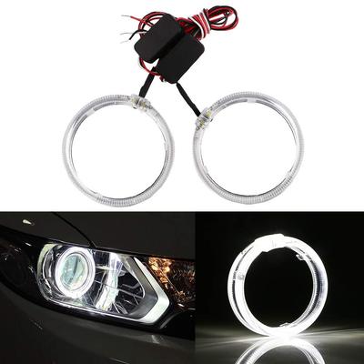 Яркое кольцо COB LED в форме кальмара 3,7 дюйма (95 мм) Белая противотуманная фара головной свет неполяризованная со стабилизатором напряжения комплект из 2 шт.