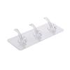 Row Transparent Autohesion for Bathroom,Kitchen Storage Rack Wall Hooks Key Holder Clothes Hanger