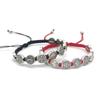 12PCS/Pack San Benito Bracelets Protection Red Black Cord Benedict Medal Rosary Blessing Friendship Bracelet Gift for Women Men