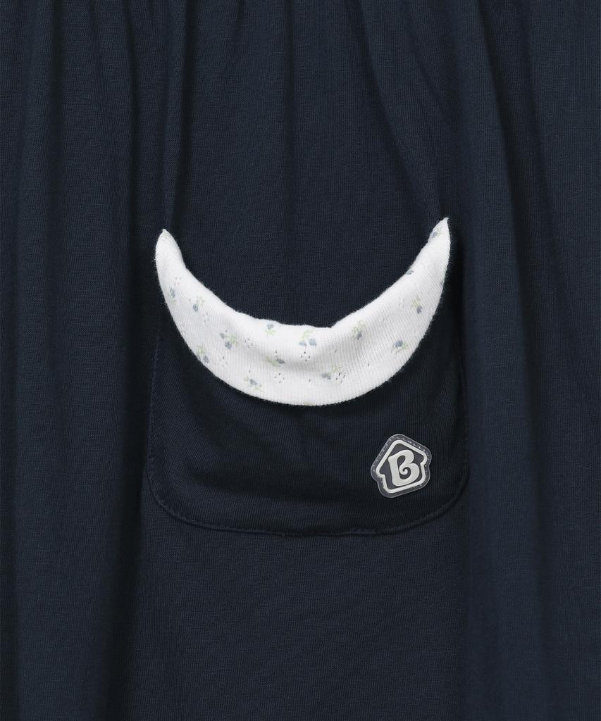 BAUF Shirred Flare T-Shirt [Navy]