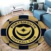 Круглый ковер Portsmouth Football Club, Ковер для гостиной, спальни, дивана, игровой комнаты, Нескользящий коврик для пола