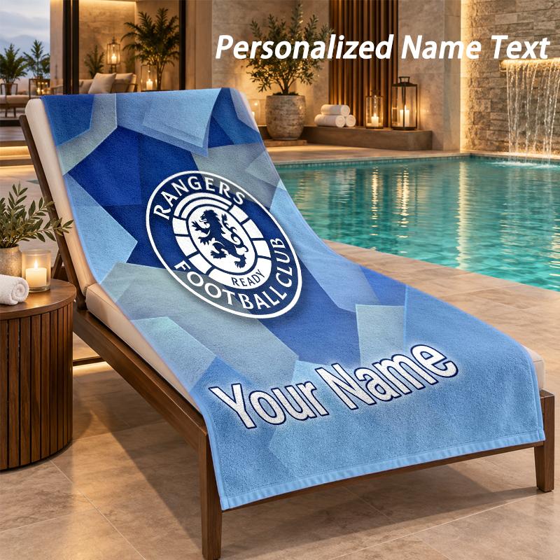 Custom Text Rangers FC Print Beach Towel Large Towel For Home Bathroom Beach