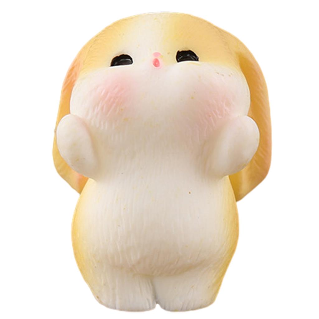 Cute Easter Rabbit Figurine Miniatures Delightful Look Suitable for Home or Office Display Fairy Garden Accessories