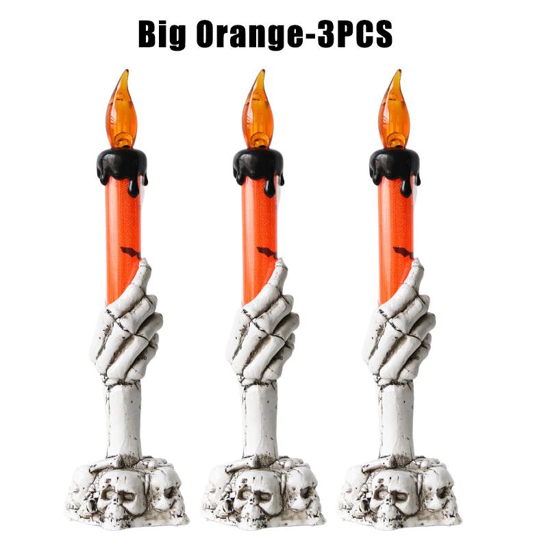 Halloween Witch Finger Skull LED Glowing Candle Light Bar KTV Party Decoration Prop Electronic Pumpkin Lamp