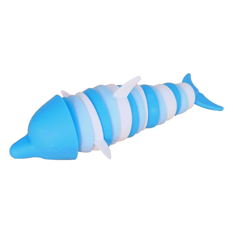 Toys Fidget Slug 3D Articulated Stretch Shark Stress For Adults Kids Anti-Anxiety Office Desk Toy Gifts For Kids Adults Children's Birthday Gift