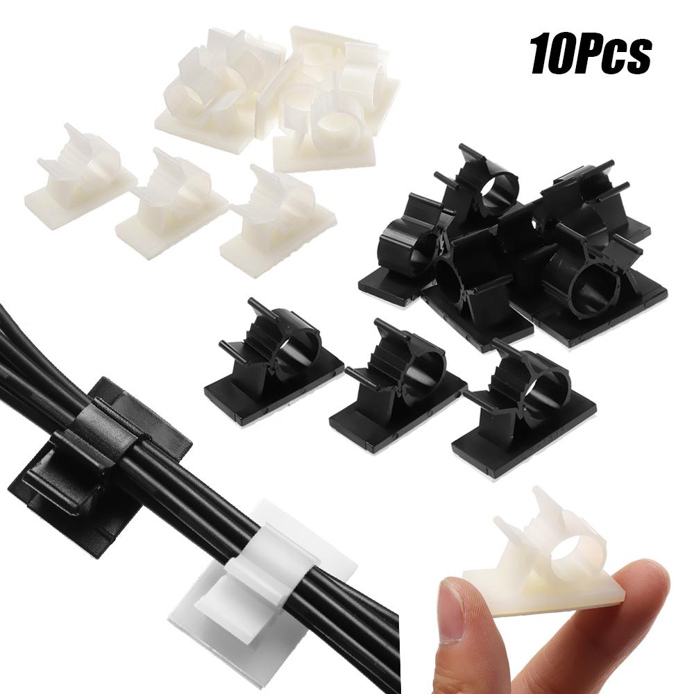 10 шт. Практичный органайзер-зажим Липкая застежка Кабельный зажим Пряжка Держатель для фиксации проводов