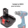 Совместимая с Bosch 9.6V 2.0Ah аккумуляторная батарея для ручной дрели Bonaiwei