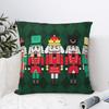 The Nutcracker Christmas Toy Soldier King Pillowcase Printing Fabric Cushion Cover Decoration Pillow Case Cover Bedroom Zipper